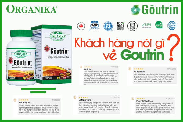 Những đánh giá tích cực của Khách hàng về sản phẩm Organika Goutrin