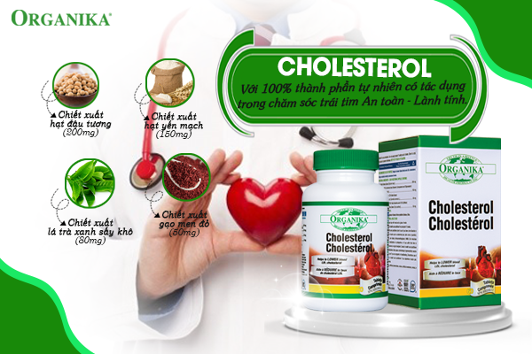 Với 100% thành phần hoàn toàn tự nhiên, Organika Cholesterol là lựa chọn an toàn để chăm sóc tim mạch