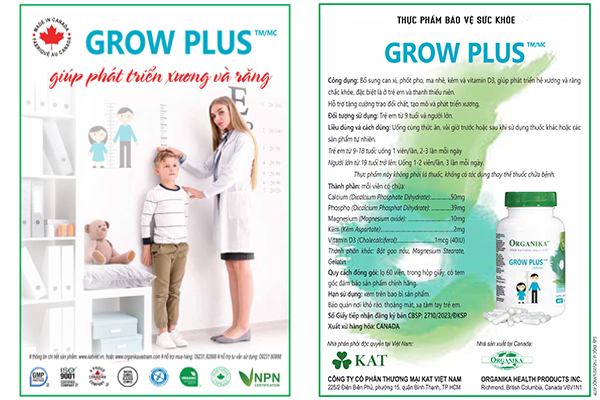 Organika Grow Plus là hàng nội địa Canada
