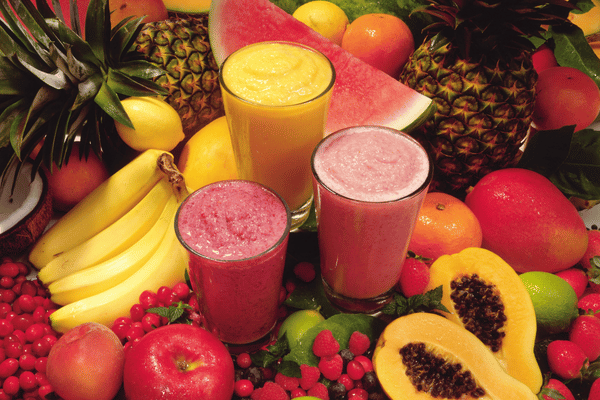 Các loại sinh tố healthy được chế biến từ các loại trái cây tươi