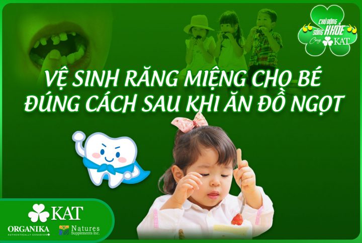 Vệ sinh răng miệng cho bé đúng cách sau khi ăn đồ ngọt